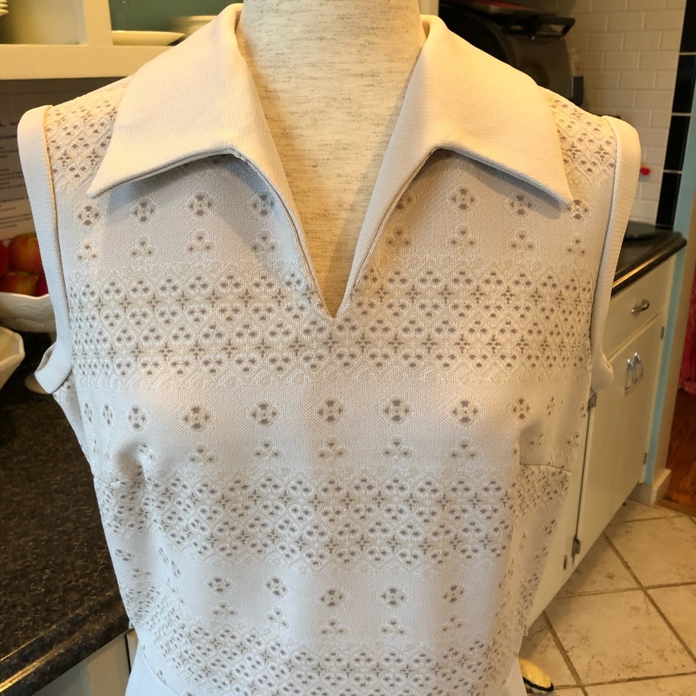Vintage 70s Taupe Secretary Dress